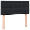 vidaXL Pat box spring cu saltea, negru, 80x220 cm, catifea