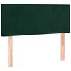 vidaXL Pat box spring cu saltea, verde &icirc;nchis, 120x190 cm, catifea