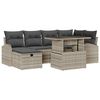 vidaXL Set de canapele pentru grădină 7 pcs Gri deschis Rattan poli