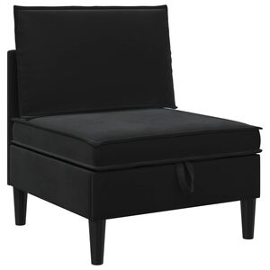 vidaXL Sofa cu Depozitare Negru Catifea