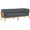vidaXL Set de canapea 2 buc. Antracit Lemn Solid de Acacia