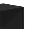 vidaXL Bibliotecă, negru, 97,5x33x107,5 cm, lemn prelucrat și metal