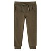 Pantaloni de trening pentru copii, kaki melanj, 128