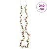 vidaXL Ghirlande flori de Crăciun, 6 buc., roze și șampanie 240 cm