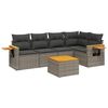 vidaXL Set mobilier grădină cu perne, 6 piese, gri, poliratan