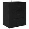 vidaXL Dulap de noapte Stejar Negru 35 x 50 x 60 cm Lemn prelucrat