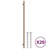 vidaXL M&acirc;nere de dulap, 20 buc., bronz, 480 mm, oțel inoxidabil