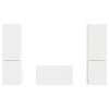 vidaXL Set comodă TV 5 pcs Alb Lemn compozit