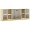 vidaXL Bibliotecă cu uși stejar sonoma 204x37x75 cm lemn compozit