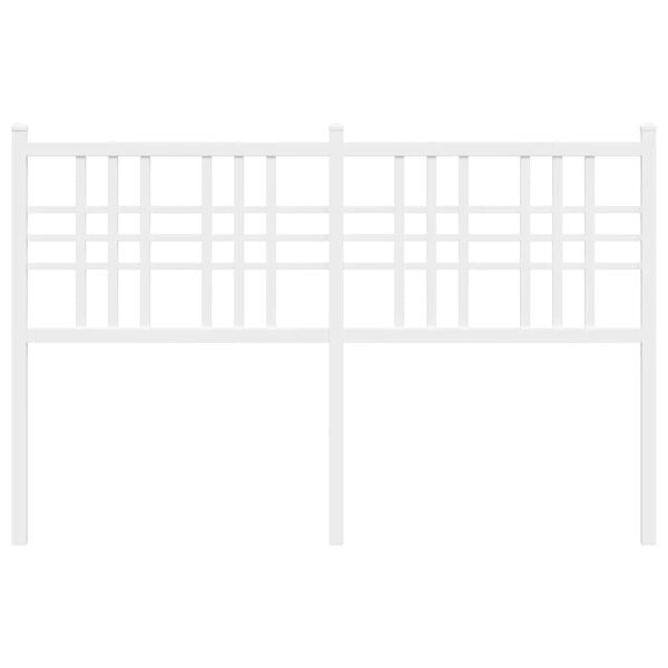 vidaXL Tăblie de pat de schimb metalică, alb, 120 cm