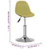vidaXL Scaune de bucătărie pivotante, 2 buc., verde, material textil