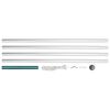 vidaXL St&acirc;lp de steag modular, 6,2 m, aluminiu