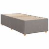vidaXL Pat box spring cu saltea, gri taupe, 90x190 cm, textil
