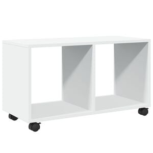 vidaXL Dulap cu roți, alb, 72x33x42,5 cm, lemn prelucrat
