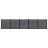 vidaXL Set de Gard 5 buc. 872 x 186 cm WPC și Aluminiu Gri
