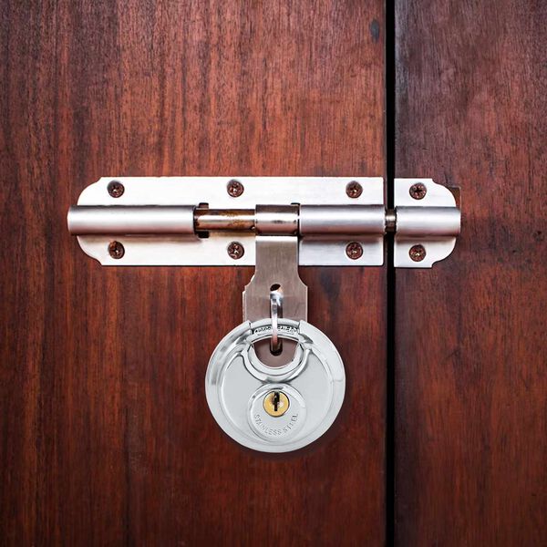 vidaXL Lacăte disc cu chei Argintiu Oţel inoxidabil