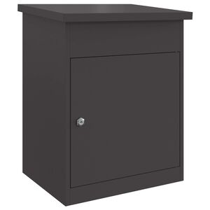 vidaXL Cutie pentru colet cu depozitare Negru 47.5 x 38 x 59 cm Oțel