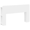 vidaXL Tablă de pat cu sertar Alb 135 x 18,5 x 80 cm Lemn prelucrat