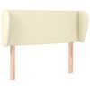 vidaXL Tăblie de pat cu aripioare crem 103x23x78/88 cm piele ecologică