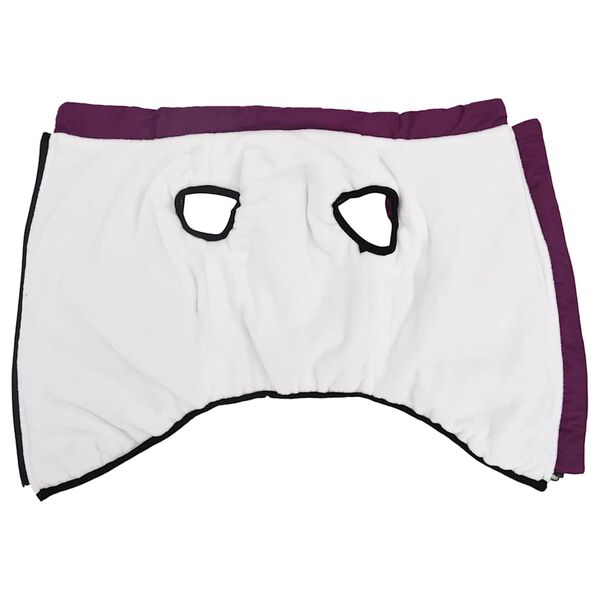 vidaXL Haină c&acirc;ini cu ham impermeabilă reflectorizantă, violet, L52