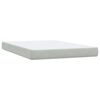 vidaXL Pat box spring cu saltea, gri deschis, 160x220 cm, catifea