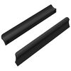 vidaXL M&acirc;nere 2 pcs Negru 106 x 7,4 x 15,5 mm Aluminiu