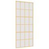 vidaXL Ușă glisantă, auriu, 90x205 cm, sticlă ESG mată și aluminiu