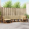vidaXL Set de canapele de exterior cu pernă 7 pcs Natural și Bej