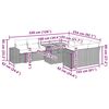 vidaXL Set canapele de grădină cu perne, 10 piese, bej, poliratan