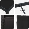 vidaXL Set de masă pentru grădină cu pernă 7 pcs Negru poliratan