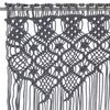vidaXL Perdea macrame, antracit, 140 x 240 cm, bumbac