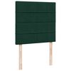 vidaXL Pat box spring cu saltea, verde &icirc;nchis, 90x200 cm, catifea