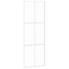 vidaXL Ușă glisantă, alb, 76x205 cm, sticlă securizată/aluminiu