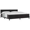 vidaXL Pat cu arcuri cu saltea cu headboard Negru 200 x 200 cm Catifea