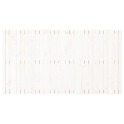 vidaXL Tăblie de pat pentru perete, alb, 204x3x110 cm, lemn masiv pin