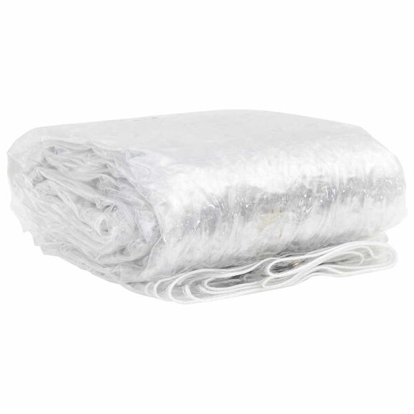 vidaXL Prelata transparenta cu ochiuri 5x12 m PVC