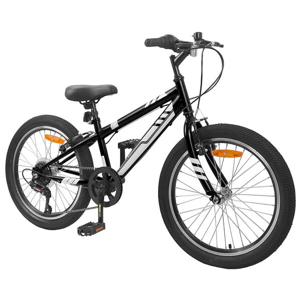 vidaXL Bicicletă Montană 20 Inci 6-Speed pentru 5-8 ani Negru