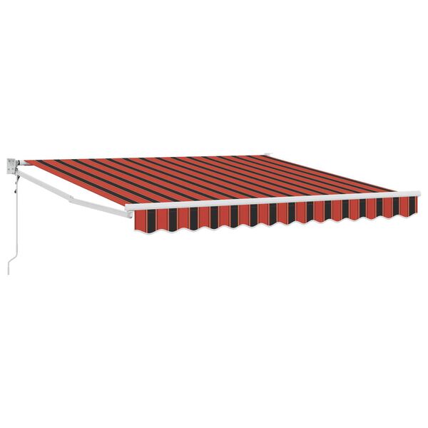 vidaXL Cortina Retractabilă Dungi Portocalie și maro 300 x 250 cm
