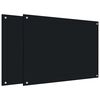 vidaXL Panou antistropi bucătărie 2 buc. negru 80x60cm sticlă securiz.