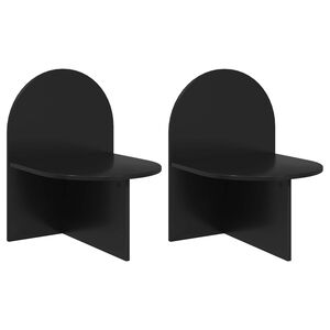 vidaXL Noptieră 2 pcs Stejar Negru 48 x 49 x 65 cm Lemn prelucrat