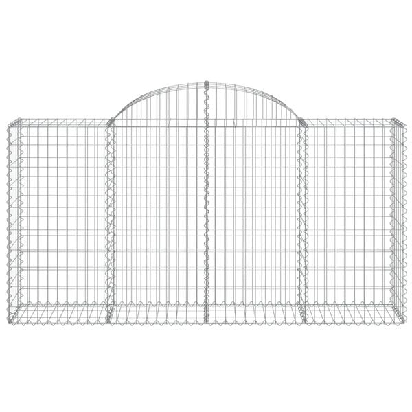 vidaXL Coșuri gabion arcuite 4 buc, 200x50x100/120 cm fier galvanizat