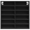 vidaXL Dulap cu vitrină, negru, 60x8,5x58 cm, lemn prelucrat
