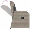 vidaXL Bancă de grădină cu pernă 2 pcs Gri deschis Rattan poli