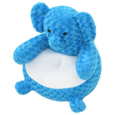 vidaXL Elefant de jucărie, albastru, pluș