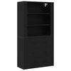 vidaXL Bufet Stejar Negru 80 x 33 x 150 cm Lemn prelucrat