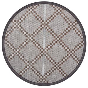 vidaXL Covor de exterior, ARAKIL maro, &Oslash;120 cm, PP