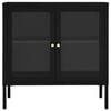 vidaXL Servantă, negru, 70x35x70 cm, oțel și sticlă