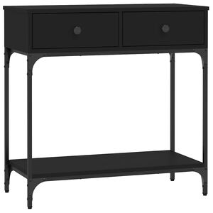 vidaXL Masă consolă, negru, 75x34,5x75 cm, lemn prelucrat