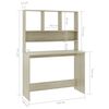 vidaXL Birou cu rafturi, stejar sonoma, 110x45x157 cm, PAL