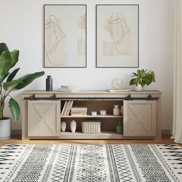 vidaXL Set uși glisante pentru dulap 183 cm oțel carbon